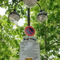 No parking except for authorized market vehicles